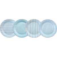 JaBaDaBaDo Papptallrikar 8-pack (Ljusblå)