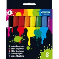 Kärnan Fiberpennor Jumbo 8 st