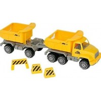 Plasto - Grusbil med Släp 52 cm