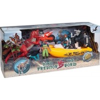 Dino vs World Lekset med dinosaurier figurer och båt