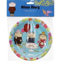 Alfons Åberg Tallrikar 8 st (Blå)