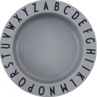 Design Letters ABC Djup Tallrik (Grå)