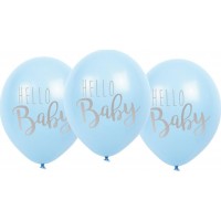JaBaDaBaDo Ballonger Hello baby (Blå)