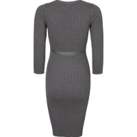 Mamalicious Stickad gravidklänning (Dark grey)