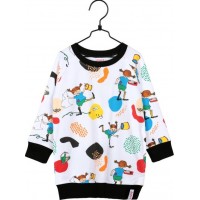 Pippi Långstrump Livlig Collegetunika (Vit)