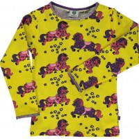 Småfolk T-shirt Hästar (Gul)