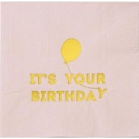 Talking Tables BDAY Servetter 16-pack (Rosa)