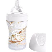 Twistshake Anti-Colic Stål 260ml (Marble White)