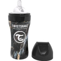 Twistshake Anti-Colic Stål 330ml (Marble Black)
