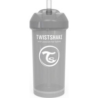 Twistshake Straw Cup 360 ml (Pastell Grå)